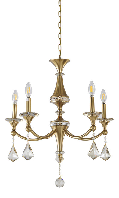 BETHEL INTERNATIONAL LA44C23BR 5-Light Chandelier, Chrome