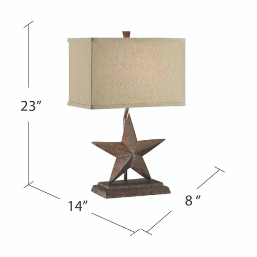 CRESTVIEW COLLECTION CVAVP162 Star Table Lamp