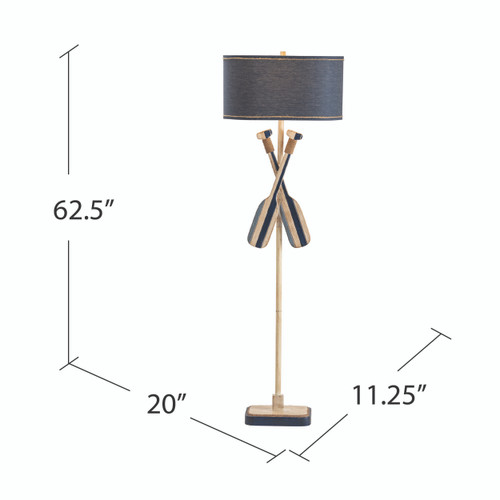 CRESTVIEW COLLECTION CVAVP1423 Boat Oar Floor Lamp