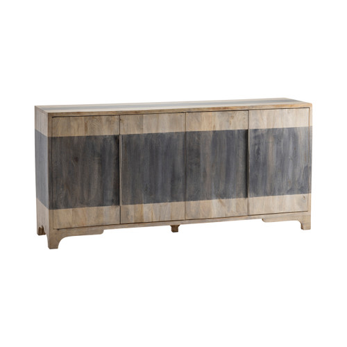 CRESTVIEW COLLECTION CVFNR382 Bengal Manor 2 Tone Grey Mango Wood 4 Door Sideboard