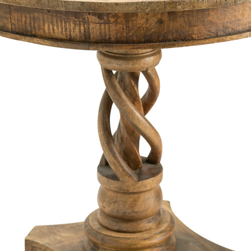 CRESTVIEW COLLECTION CVFNR308 Bengal Manor Mango Wood Twist Accent Table