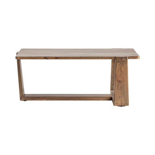 CRESTVIEW COLLECTION CVFNR664 Bengal Manor Mango Wood Tri-Leg Rectangle Cocktail Table