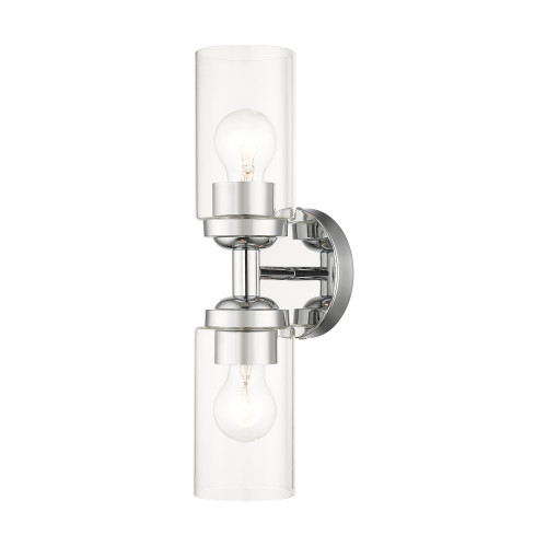 LIVEX LIGHTING 18082-05 2 Light Polished Chrome Vanity Sconce LIVEX LIGHTING 18082-05 2 Light Polished Chrome Vanity Sconce