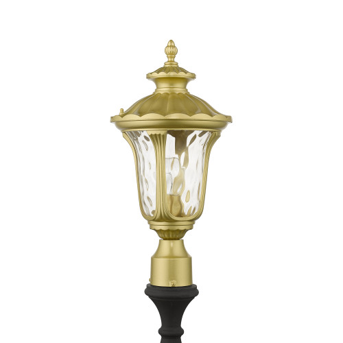 LIVEX LIGHTING 7855-33 1 Light Soft Gold Outdoor Medium Post Top Lantern