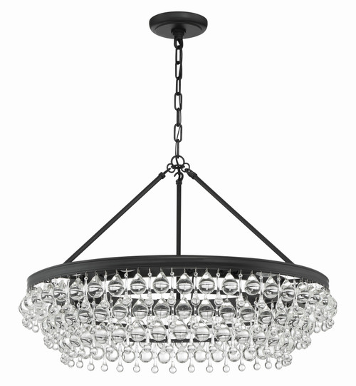 CRYSTORAMA 275-MK Calypso 6 Light Matte Black Chandelier