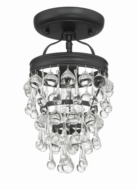 CRYSTORAMA 131-MK_CEILING Calypso 1 Light Matte Black Ceiling Mount