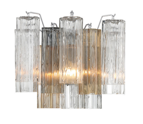 CRYSTORAMA ADD-302-CH-AU Addis 2 Light Polished Chrome Wall Mount