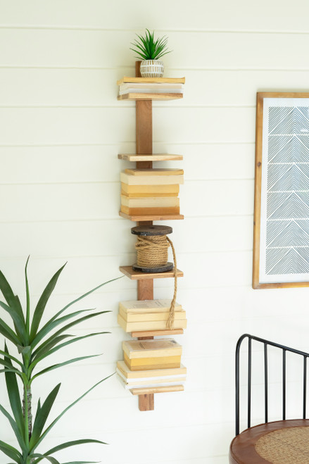 KALALOU NRAH1023 ACACIA WOOD SIX TIERED VERTICAL SHELF KALALOU NRAH1023 ACACIA WOOD SIX TIERED VERTICAL SHELF