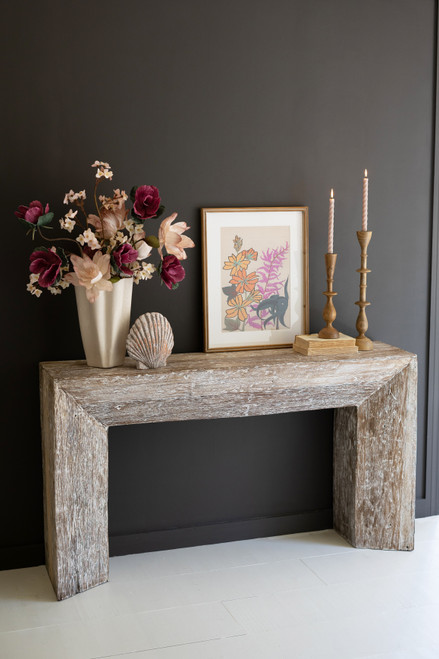 KALALOU NRET1003 RECYCLED WHITEWASHED WOOD CONSOLE