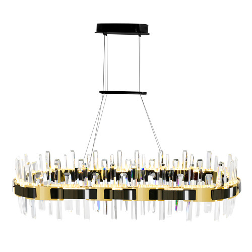 CWI LIGHTING 1592P43-612-RC Aya LED Integrated Pearl Black Chandelier