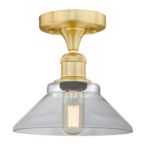 INNOVATIONS 616-1F-SG-G132 Orwell 1 8.375 inch Flush Mount Satin Gold