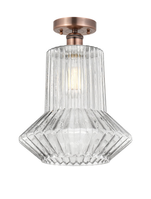 INNOVATIONS 616-1F-AC-G212 Springwater 1 12 inch Flush Mount Antique Copper