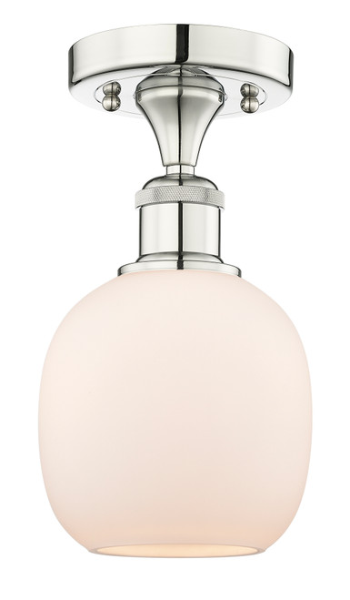 INNOVATIONS 616-1F-PN-G101 Belfast 1 6 inch Flush Mount Polished Nickel