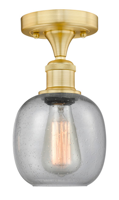 INNOVATIONS 616-1F-SG-G104 Belfast 1 6 inch Flush Mount Satin Gold