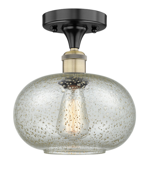 INNOVATIONS 616-1F-BAB-G249 Gorham 1 9.5 inch Flush Mount Black Antique Brass