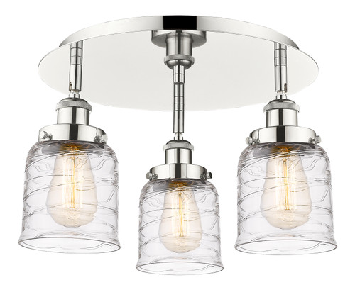 INNOVATIONS 916-3C-PN-G513 Cone 3 16.75 inch Flush Mount Polished Nickel