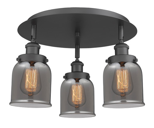 INNOVATIONS 916-3C-BK-G53 Cone 3 16.75 inch Flush Mount Matte Black