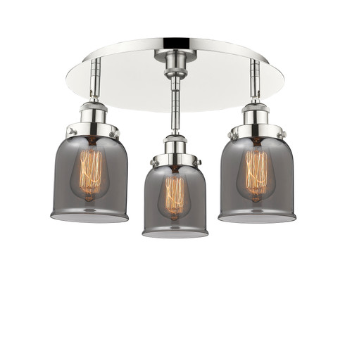 INNOVATIONS 916-3C-PN-G53 Cone 3 16.75 inch Flush Mount Polished Nickel