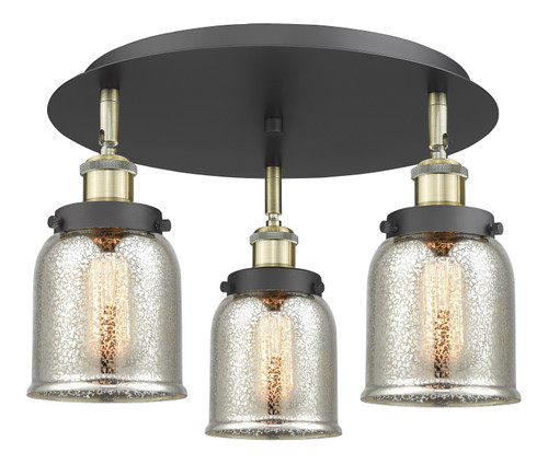 INNOVATIONS 916-3C-BAB-G58 Cone 3 16.75 inch Flush Mount Black Antique Brass