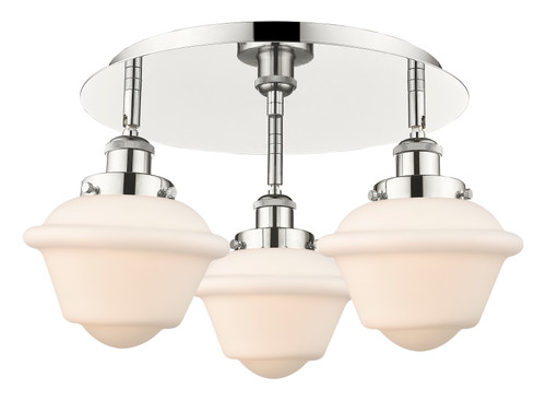 INNOVATIONS 916-3C-PN-G531 Oxford 3 18.25 inch Flush Mount Polished Nickel