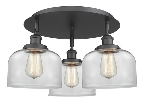 INNOVATIONS 916-3C-BK-G72 Cone 3 19.75 inch Flush Mount Matte Black