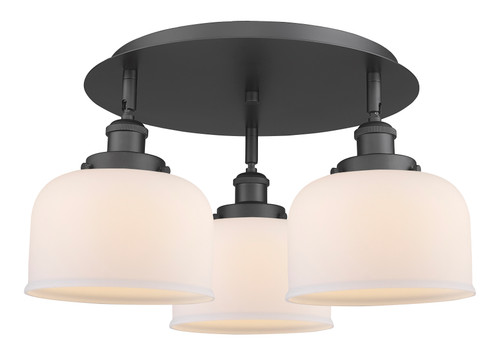 INNOVATIONS 916-3C-BK-G71 Cone 3 19.75 inch Flush Mount Matte Black