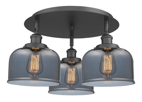 INNOVATIONS 916-3C-BK-G73 Cone 3 19.75 inch Flush Mount Matte Black