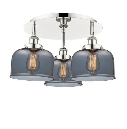 INNOVATIONS 916-3C-PN-G73 Cone 3 19.75 inch Flush Mount Polished Nickel