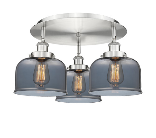 INNOVATIONS 916-3C-SN-G73 Cone 3 19.75 inch Flush Mount Satin Nickel