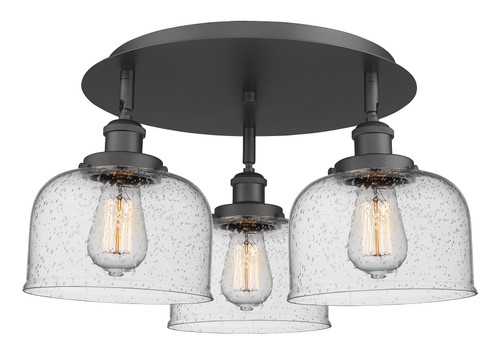 INNOVATIONS 916-3C-BK-G74 Cone 3 19.75 inch Flush Mount Matte Black