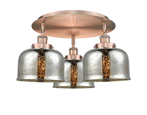 INNOVATIONS 916-3C-AC-G78 Cone 3 19.75 inch Flush Mount Antique Copper