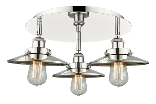 INNOVATIONS 916-3C-PN-M1-PN Ballston Urban 3 19.75 inch Flush Mount Polished Nickel