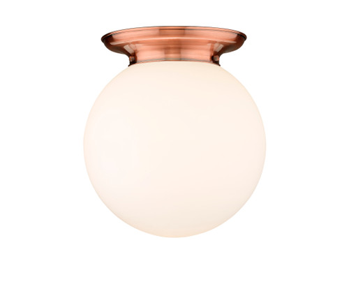 INNOVATIONS 221-1F-AC-G201-14 Beacon 1 14 inch Flush Mount Antique Copper