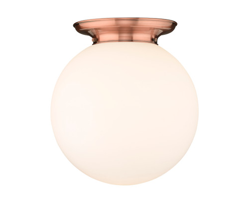 INNOVATIONS 221-1F-AC-G201-16 Beacon 1 16 inch Flush Mount Antique Copper