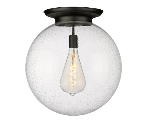 INNOVATIONS 221-1F-BK-G204-18 Beacon 1 18 inch Flush Mount Matte Black