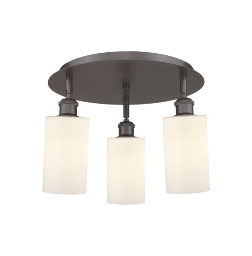 INNOVATIONS 516-3C-OB-G801 Clymer 3 15.625 inch Flush Mount Oil Rubbed Bronze