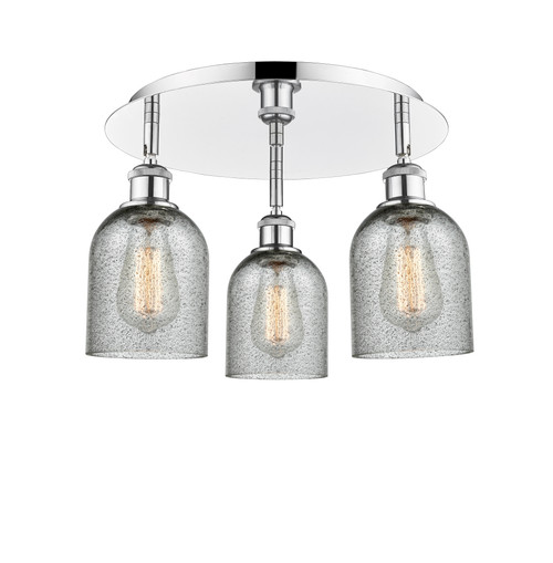 INNOVATIONS 516-3C-PC-G257 Caledonia 3 16.75 inch Flush Mount Polished Chrome