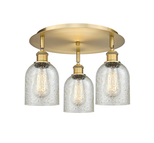 INNOVATIONS 516-3C-BB-G259 Caledonia 3 16.75 inch Flush Mount Brushed Brass