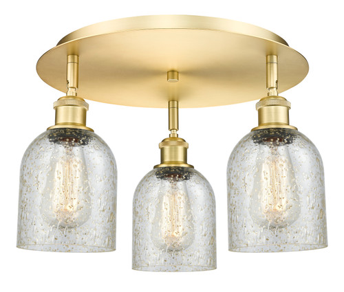 INNOVATIONS 516-3C-SG-G259 Caledonia 3 16.75 inch Flush Mount Satin Gold
