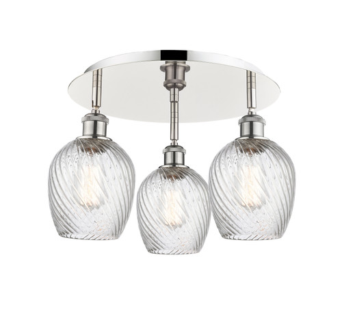 INNOVATIONS 516-3C-PN-G292 Salina 3 16.75 inch Flush Mount Polished Nickel