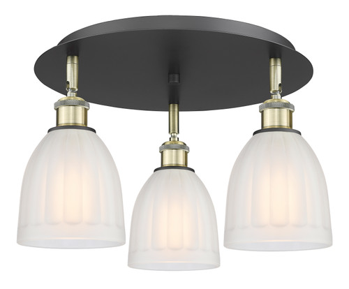 INNOVATIONS 516-3C-BAB-G441 Brookfield 3 17.5 inch Flush Mount Black Antique Brass