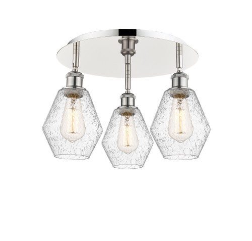 INNOVATIONS 516-3C-PN-G654-6 Cindyrella 3 17.75 inch Flush Mount Polished Nickel