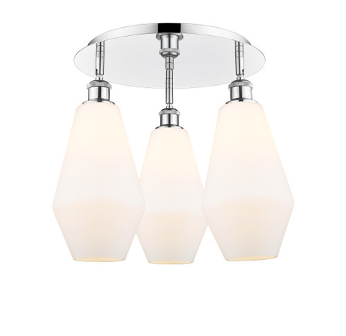 INNOVATIONS 516-3C-PC-G651-7 Cindyrella 3 18.75 inch Flush Mount Polished Chrome