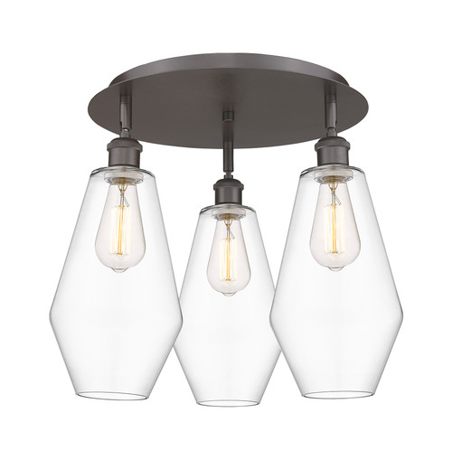 INNOVATIONS 516-3C-OB-G652-7 Cindyrella 3 18.75 inch Flush Mount Oil Rubbed Bronze