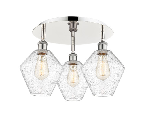 INNOVATIONS 516-3C-PN-G654-8 Cindyrella 3 19.75 inch Flush Mount Polished Nickel