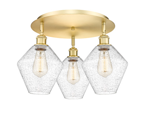 INNOVATIONS 516-3C-SG-G654-8 Cindyrella 3 19.75 inch Flush Mount Satin Gold