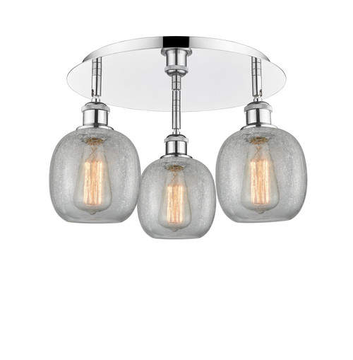 INNOVATIONS 516-3C-PC-G105 Belfast 3 17.75 inch Flush Mount Polished Chrome