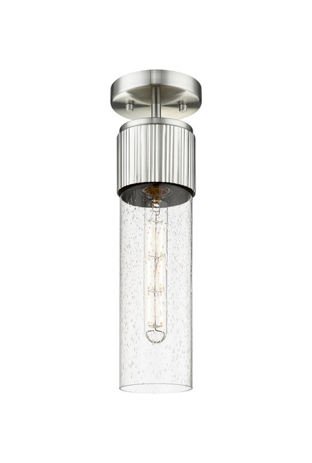 INNOVATIONS 428-1F-SN-G428-12SDY Bolivar 1 5 inch Flush Mount Satin Nickel