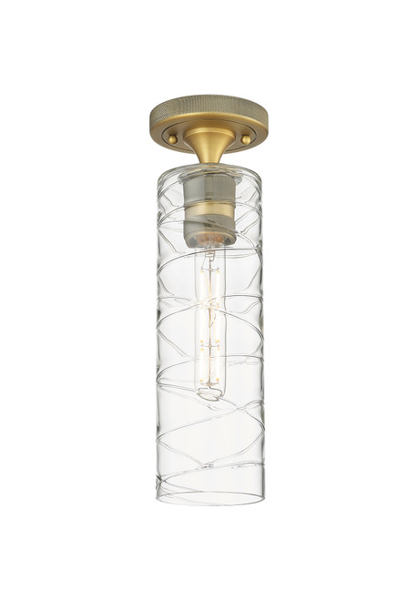 INNOVATIONS 434-1F-BB-G434-12DE Crown Point 1 4.5 inch Flush Mount Brushed Brass INNOVATIONS 434-1F-BB-G434-12DE Crown Point 1 4.5 inch Flush Mount Brushed Brass