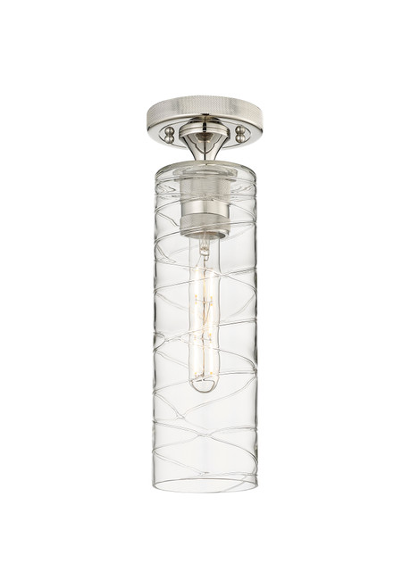 INNOVATIONS 434-1F-PN-G434-12DE Crown Point 1 4.5 inch Flush Mount Polished Nickel